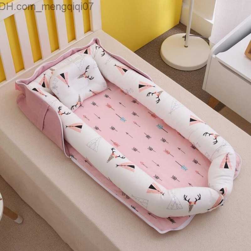 Bassinets Cradles Neonatal mattress Bassnet stroller fence with BagTravel portable crib Playpen bed cradle crib H250212