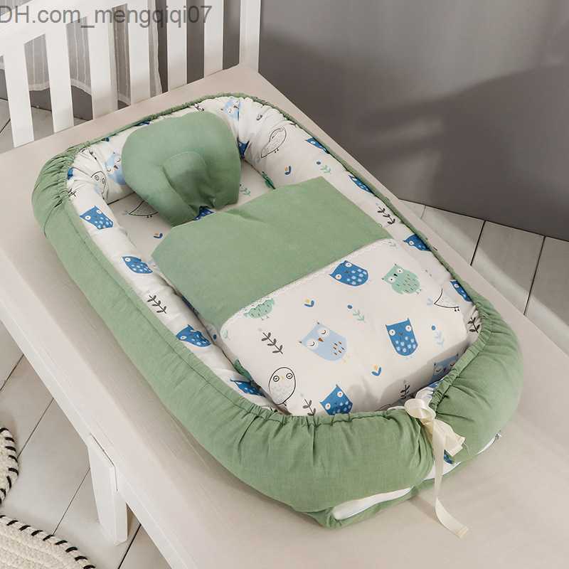 Bassinets Cradles Sleeping Nest Girl Bassnet Bed Fence Baby Cradle Bed Fence Baby Bed with Pillow Winter Baby Bed Z230804