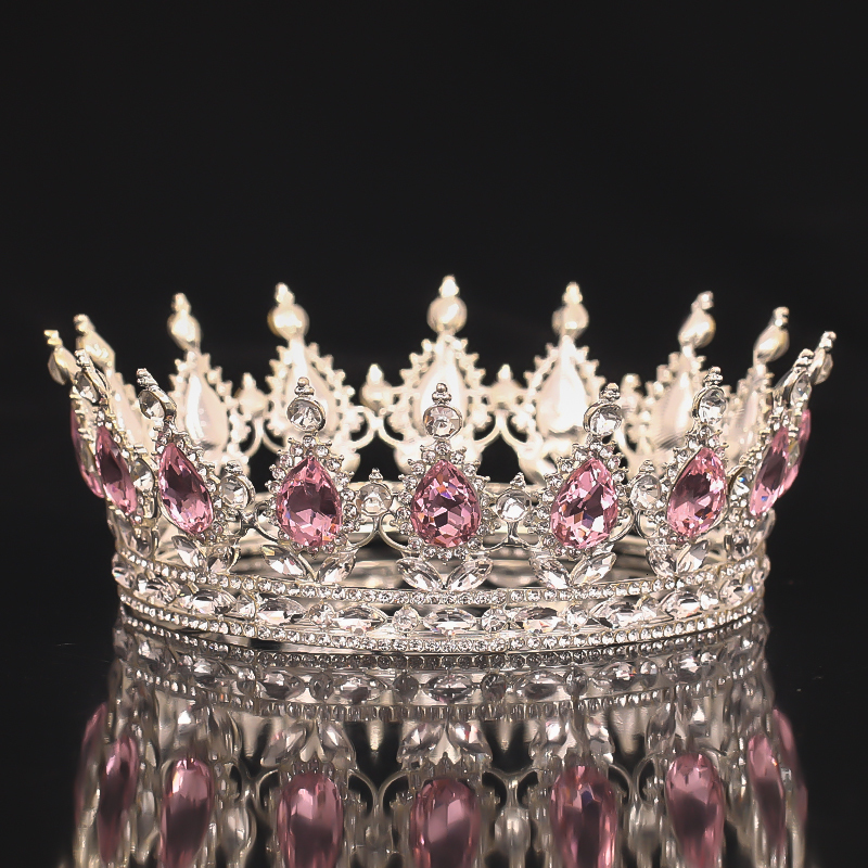 Wedding Hair Jewelry Crystal Crown Tiara Bridal Accessories Round For Women Queen Party Tiaras Gift 230804