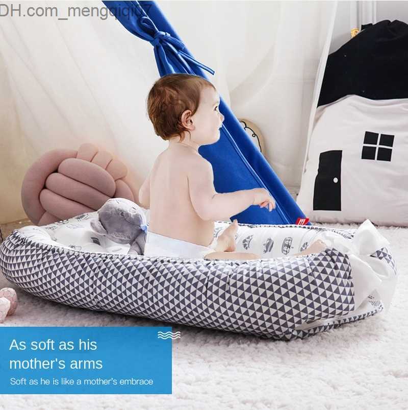 Bassinets Cradles 85 * 50cm travel friendly soft bumper crib Z230804