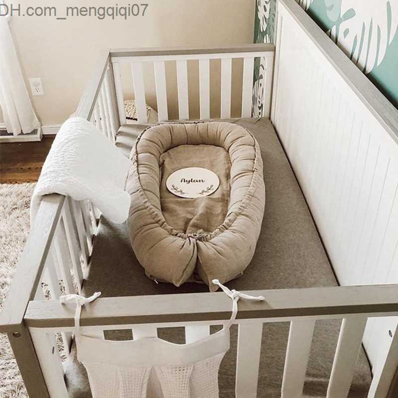 Bassinets Cradles Baby Nest Sleep Bed Portable Baby Bed Travel Bed Baby Cotton Cradle Newborn Baby Bed Bass Cushion Bumper Direct Transport Z230804