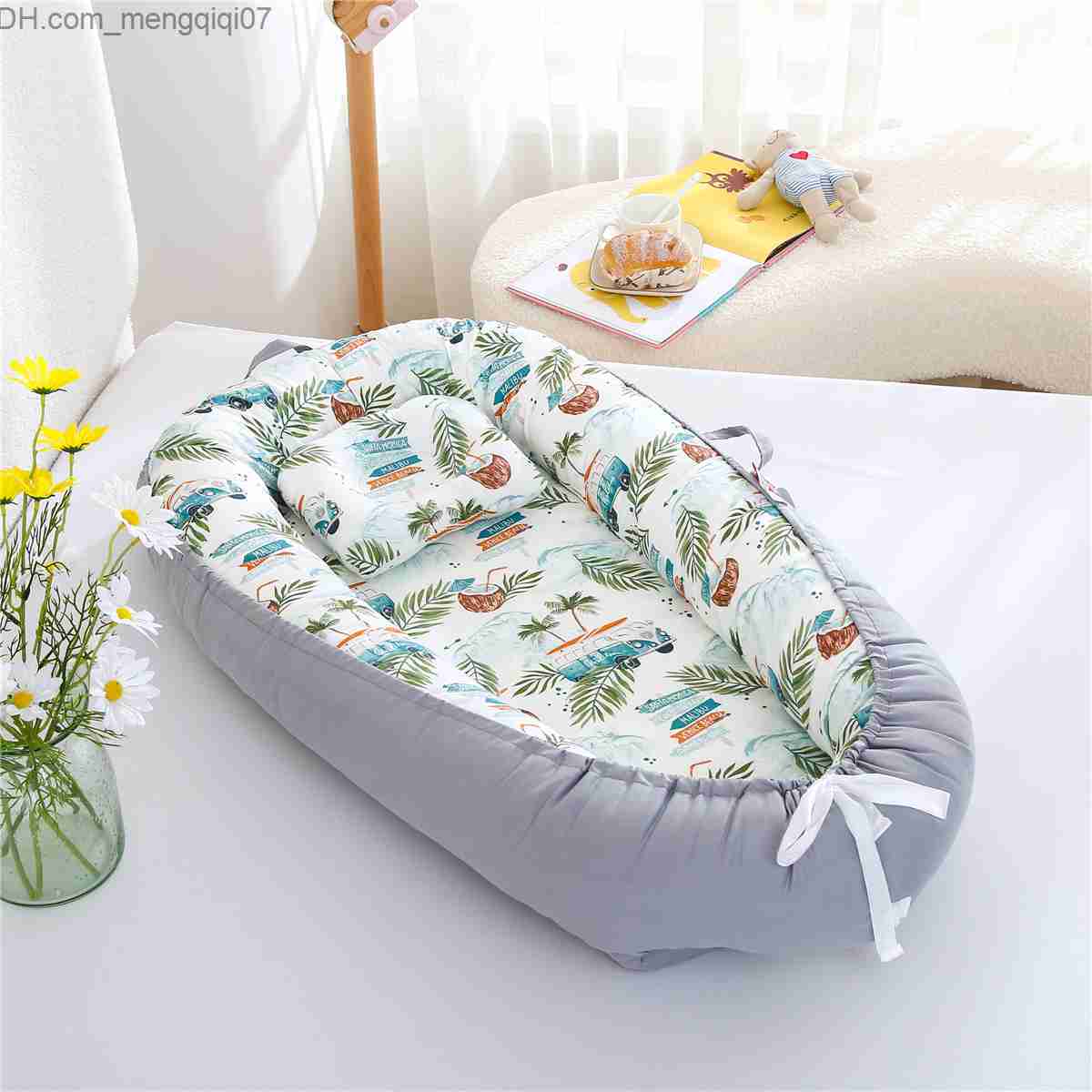 Bassinets Cradles Baby Cradle Bed Foldable Neonatal Nursery Baby Bumper Bed Baby Nest Belt Portable Baby Bed Z230804