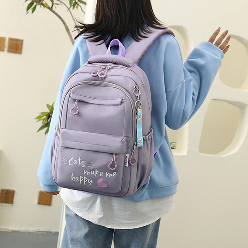 Backpacks Kawaii Backpack for Girls School Bags Portability Waterproof Teens College Student Large Travel Shoulder Bag Mochilas Escolares 230803