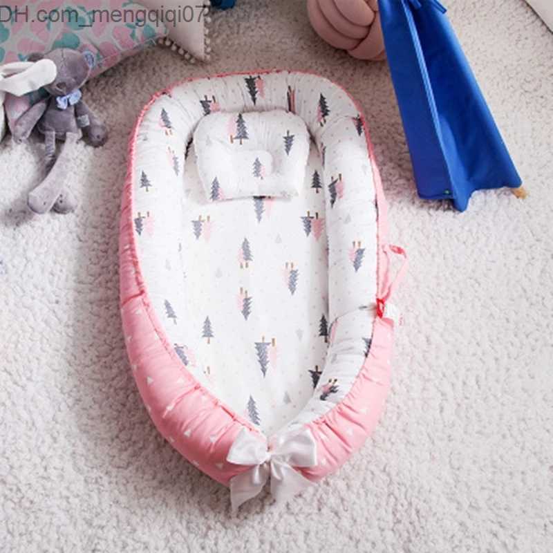Bassinets Cradles 85 * 50cm travel friendly soft bumper crib Z230804
