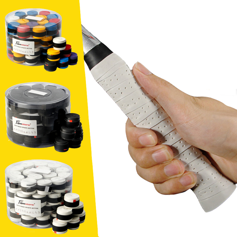 Badminton Sets 60 pcs Lot White Black Colorful Coated Tennis Overgrips Grips Breathable Racket Tapes Fishing Rod Sweatbands 230803