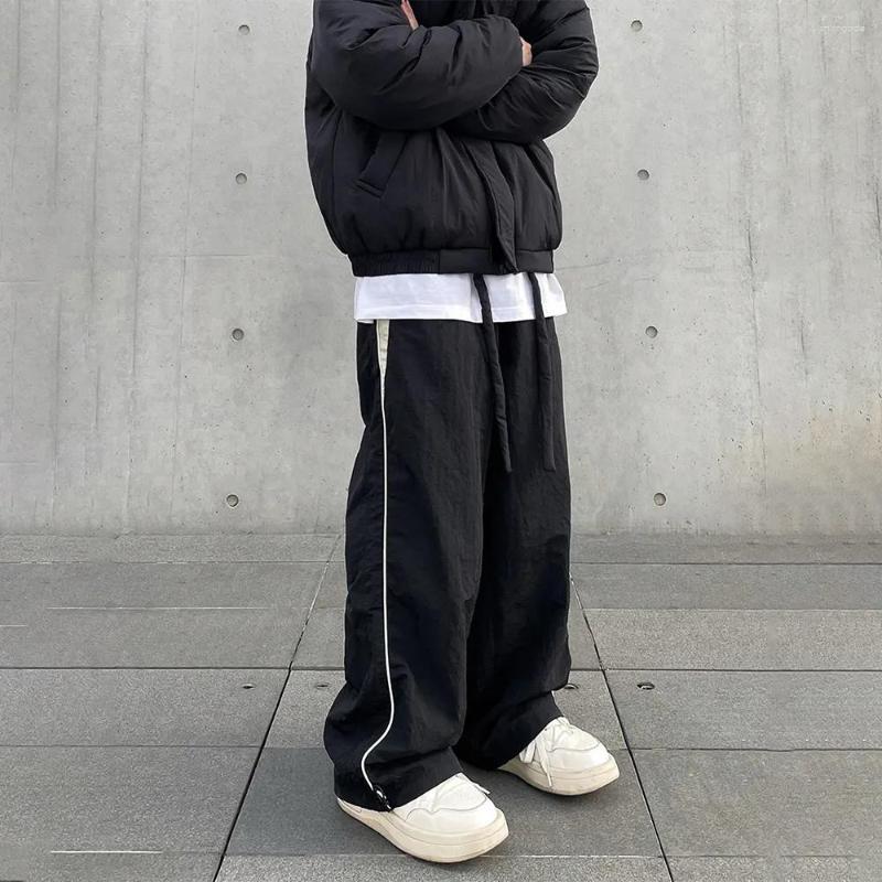 Men's Pants Baggy For Men Parachute Vintage Oversize Joggers Harajuku Streetwear Sweatpants Black Wide Leg Trousers Male