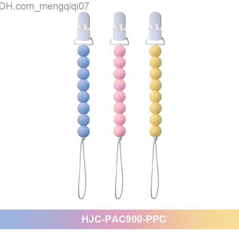 Pacifier Holders Clips# 3-piece DIY silicone baby pacifier belt clip color pacifier chain used for baby teeth chewing toy pacifier holder Z230804