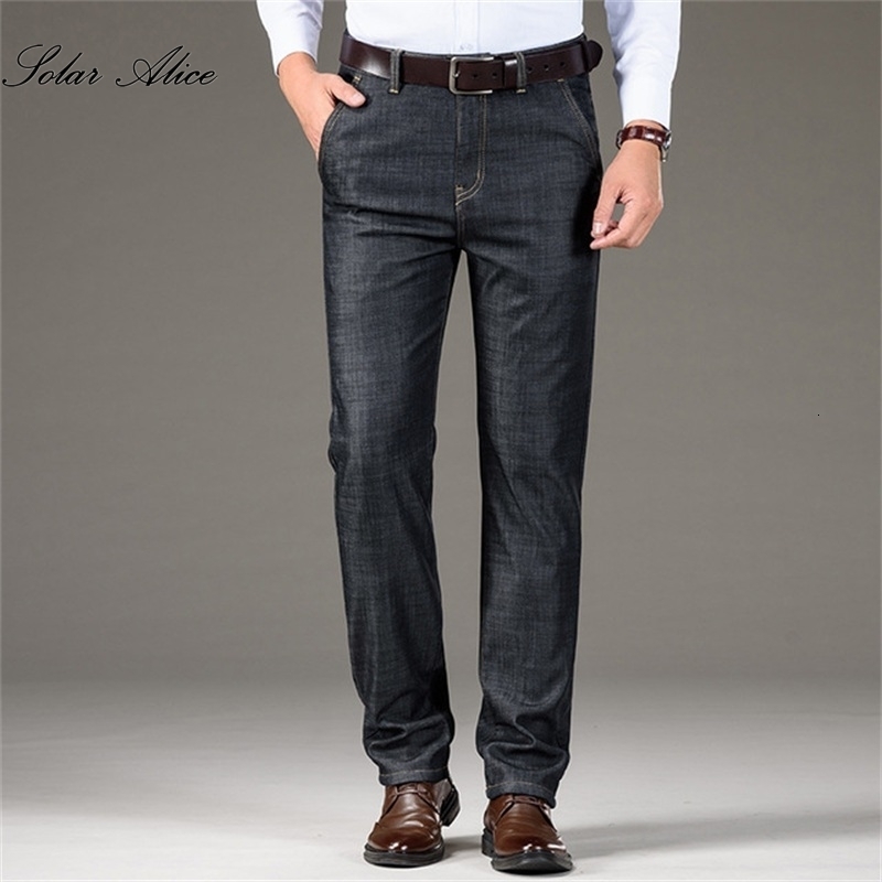 Men s Jeans Autumn And Winter High Waist Classic Drape Middle Aged Straight Loose High Quality Casual 230804