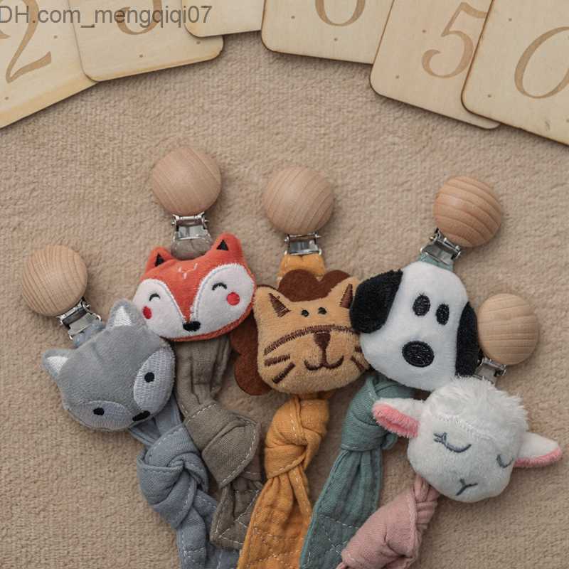 Pacifier Holders Clips# 1 baby pacifier chain cotton cartoon animal virtual pacifier clip chain teeth wooden pacifier clip baby chewing toy Z230804