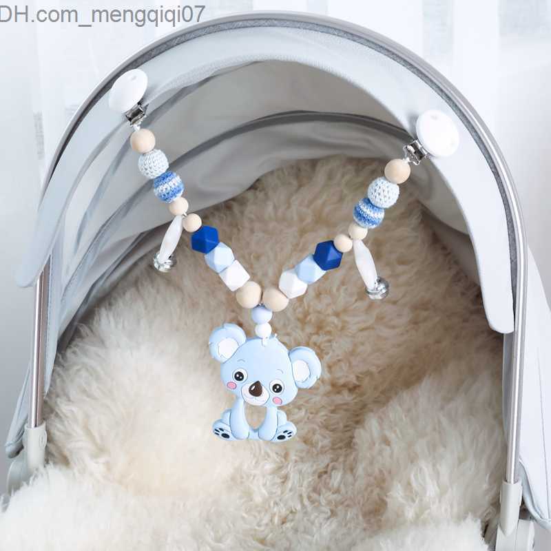 Pacifier Holders Clips# Baby tooth silicone animal Rodent beech Rattlesnake crocheted beads baby toy pendant pacifier clip push chain Z230804