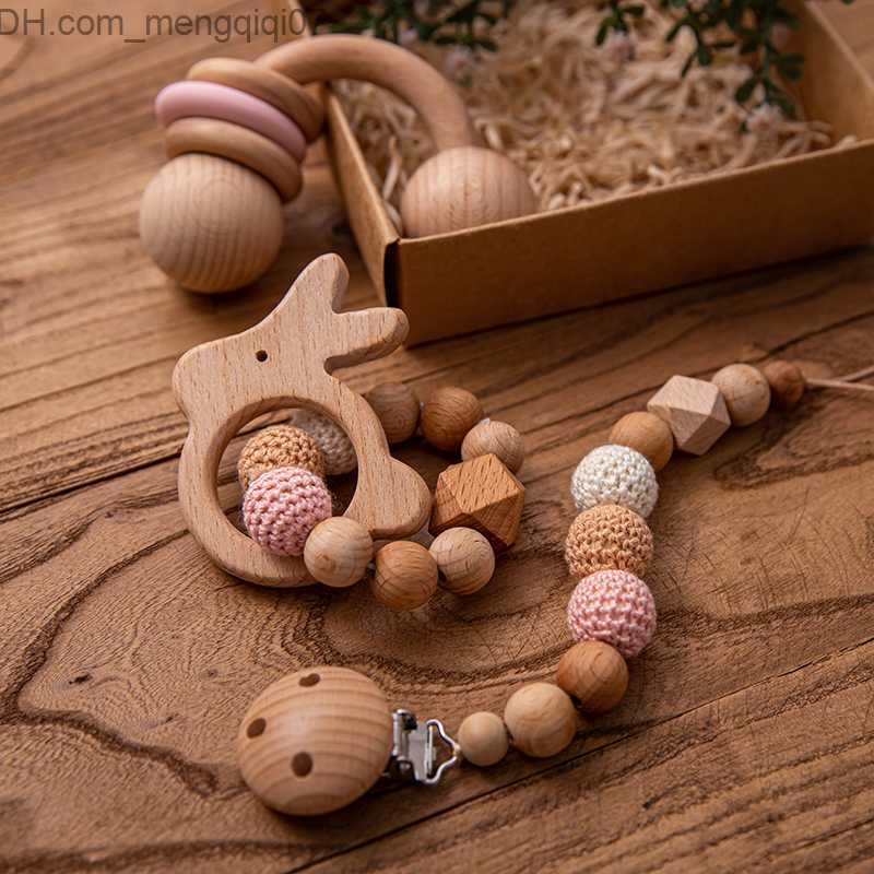 Pacifier Holders Clips# 3 pieces/set baby wooden music speaker pacifier virtual clip teeth bracelet hanging mobile bracket gym baby stroller game toy 