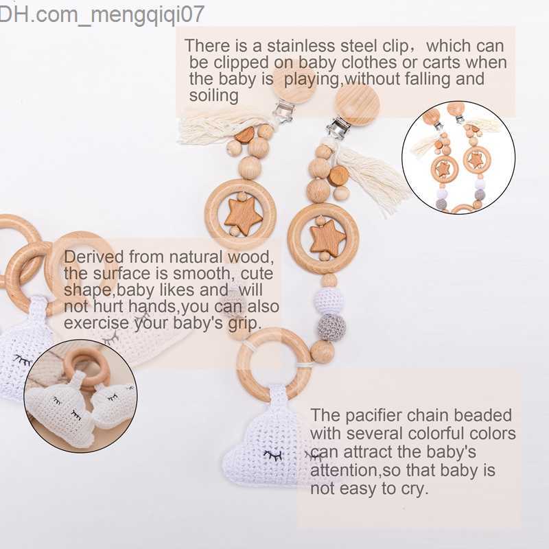 Pacifier Holders Clips# Baby toys wooden baby bib clip baby mobile bib personalized silicone bead cloud pacifier chain silicone pacifier baby wooden t