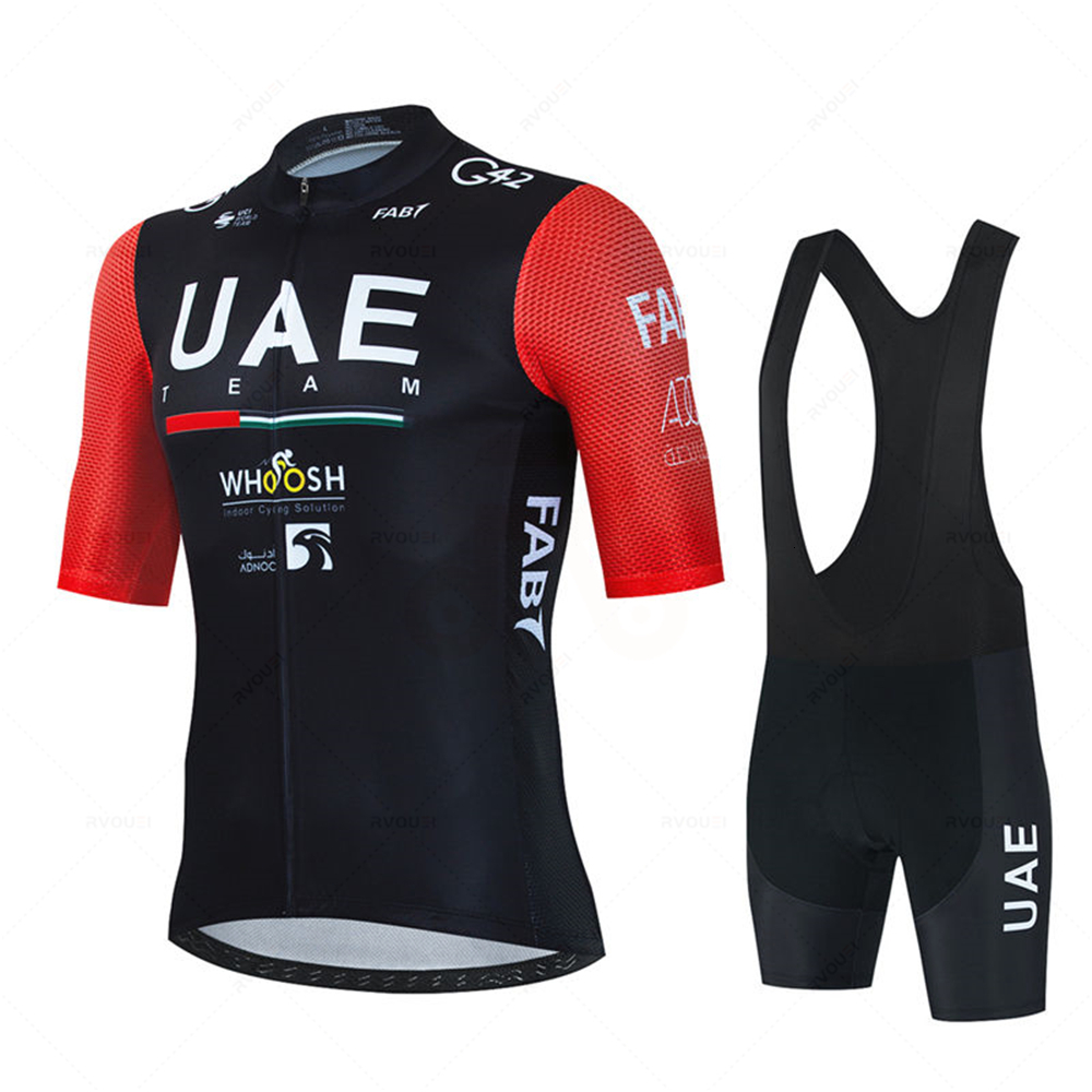 Cycling Jersey Sets Uae Set MTB Uniform Bike Clothing Summer Breathable Bicycle Shirt Ropa Ciclismo Bib Pants Maillot 230803