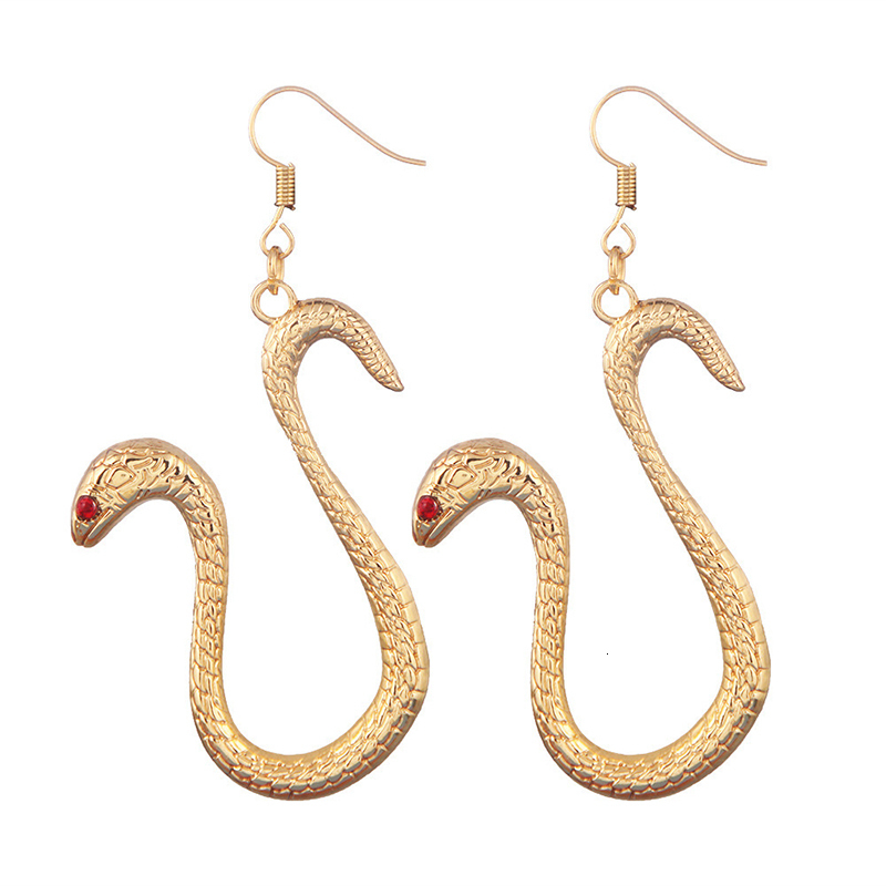 Dangle Chandelier Anime Boa Hancock Earrings Cosplay Snake Eardrop Women Ear Clip Hook Jewelry Accessories Prop 230804