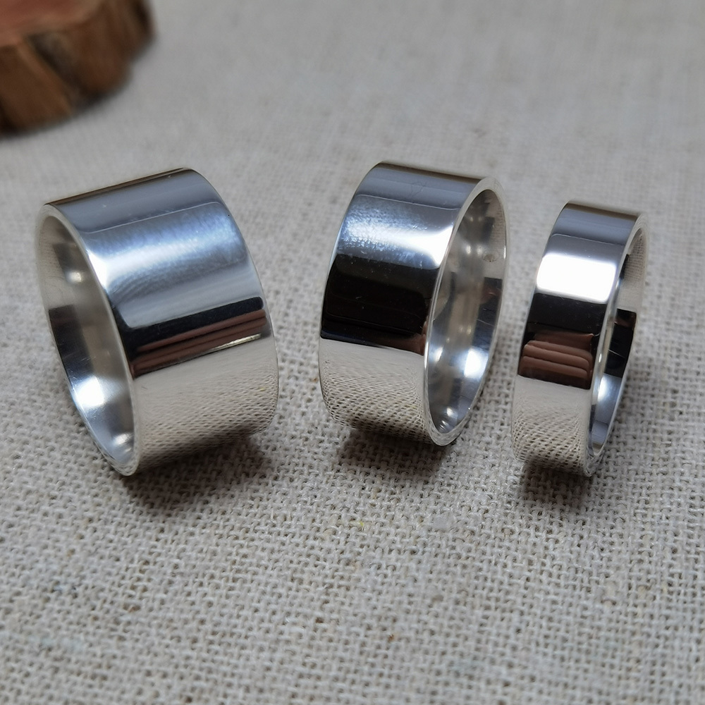 Wedding Rings Real 925 Sterling Silver for Men Women Couple of Lovers Simple Plain Comfortable Fits Band 230804