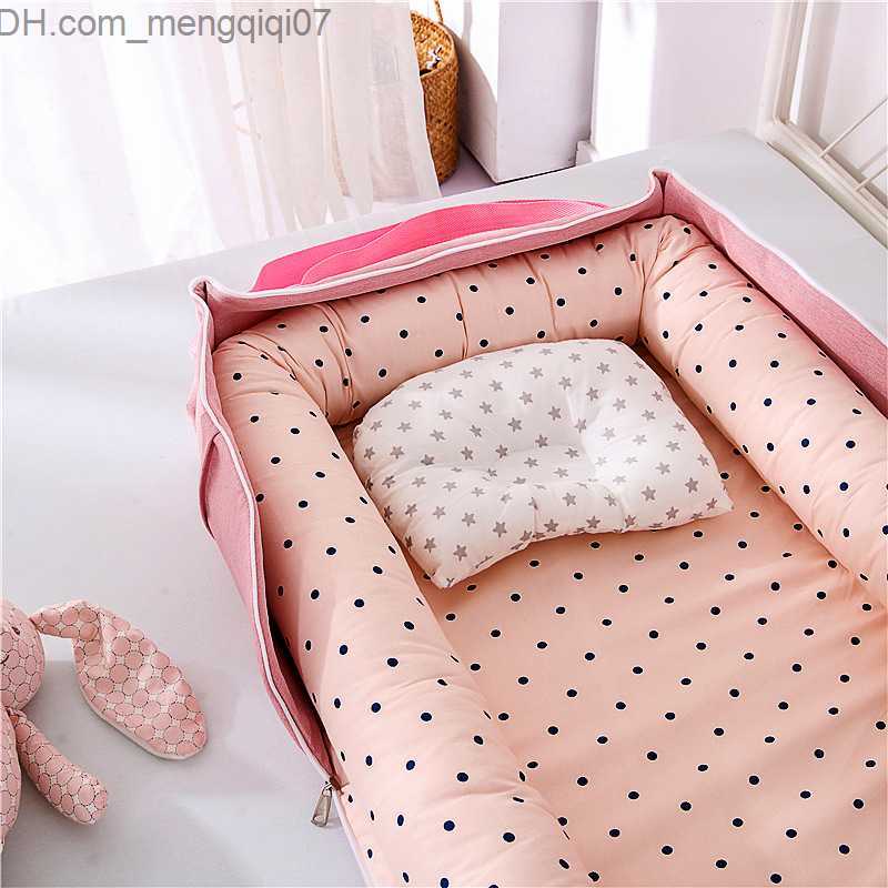 Bassinets Cradles Crib Nest Crib Crib Protector Cushion Cradle Fence Portable Travel Baby Bessnet Z230804