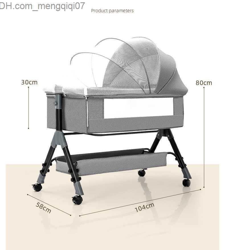 Bassinets Cradles Foldable crib portable bass bed foldable cradle bed storage bag with replacement table mosquito net Z230804