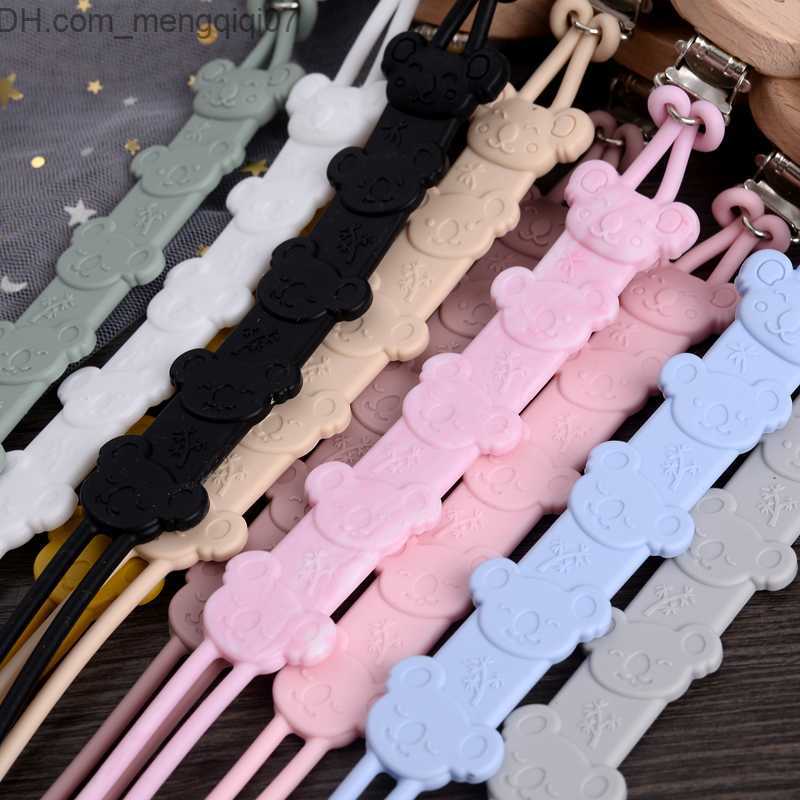 Pacifier Holders Clips# Cartoon animal wooden baby pacifier clip silicone dental forceps baby dummy anti drip chain oral care chewing toy Z230804