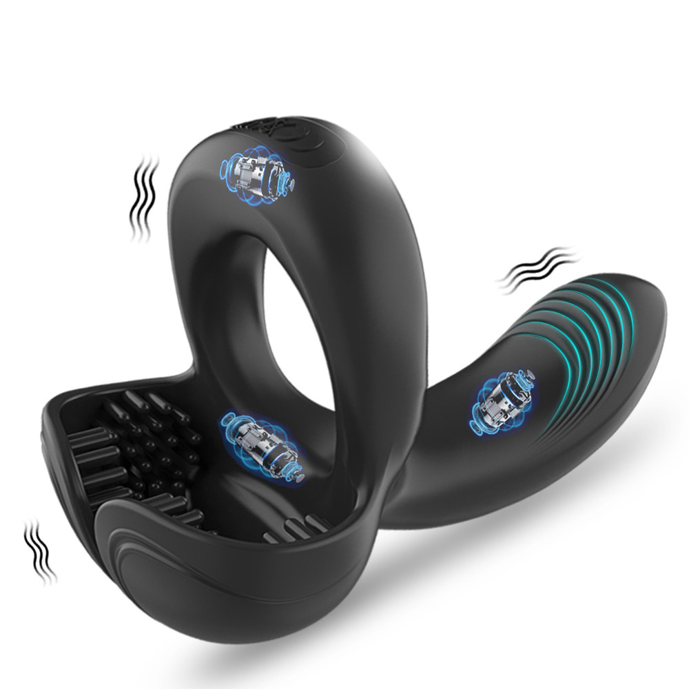 Cockrings Powerful Vibrating Cock Ring for Men Ejaculation Delay Penis Ring Clitoris Testis Stimulation Vibrator Sex Toy for Couples 230803 - view 3