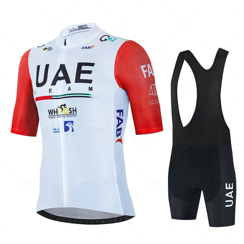 Cycling Jersey Sets Uae Set MTB Uniform Bike Clothing Summer Breathable Bicycle Shirt Ropa Ciclismo Bib Pants Maillot 230803