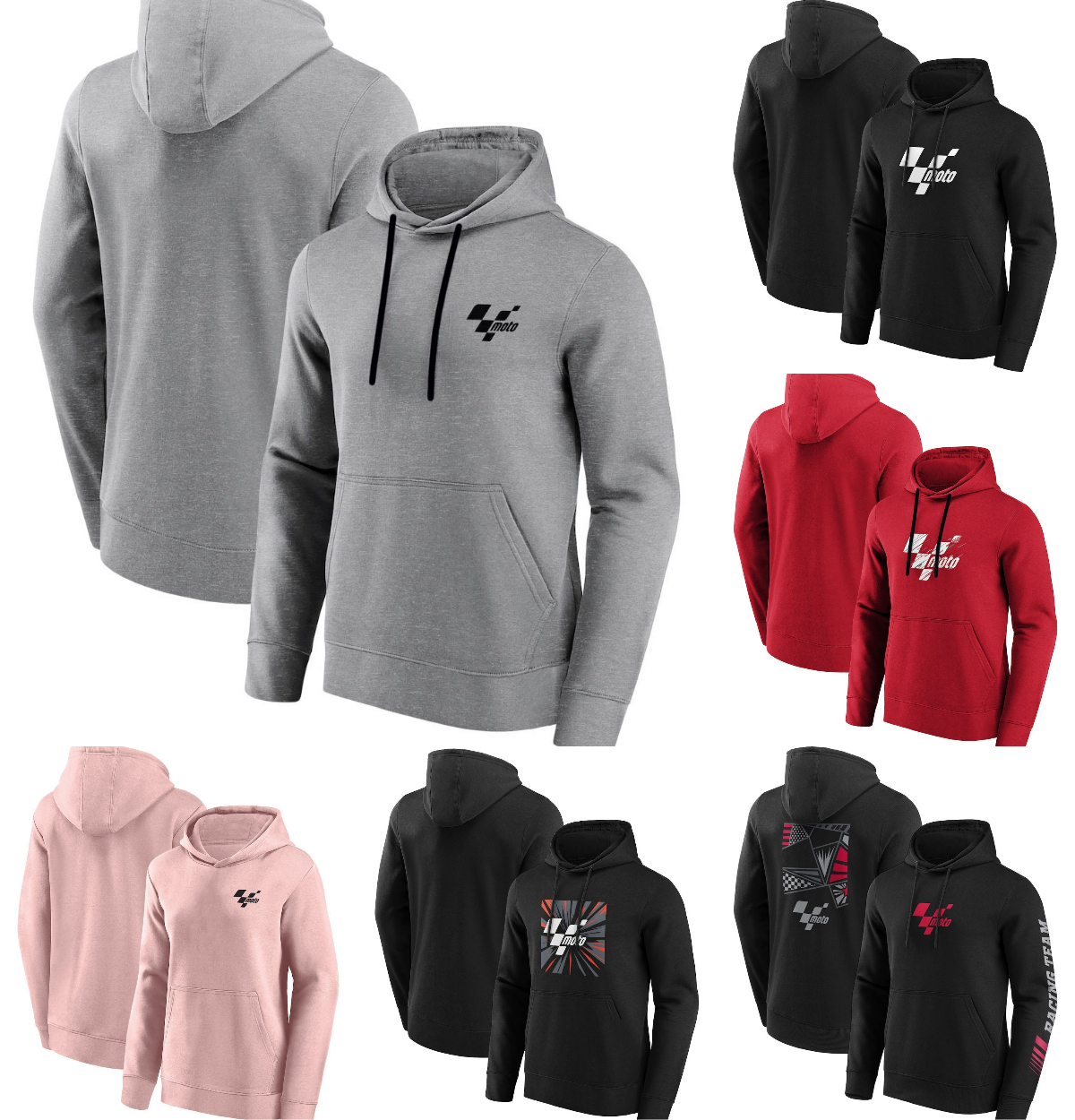 2023 MOTO Racing Graphic New Motorcycle Team Rider Black Hoodie Spring Autumn Men's Fashion Oversized Hooded Sweatshirt