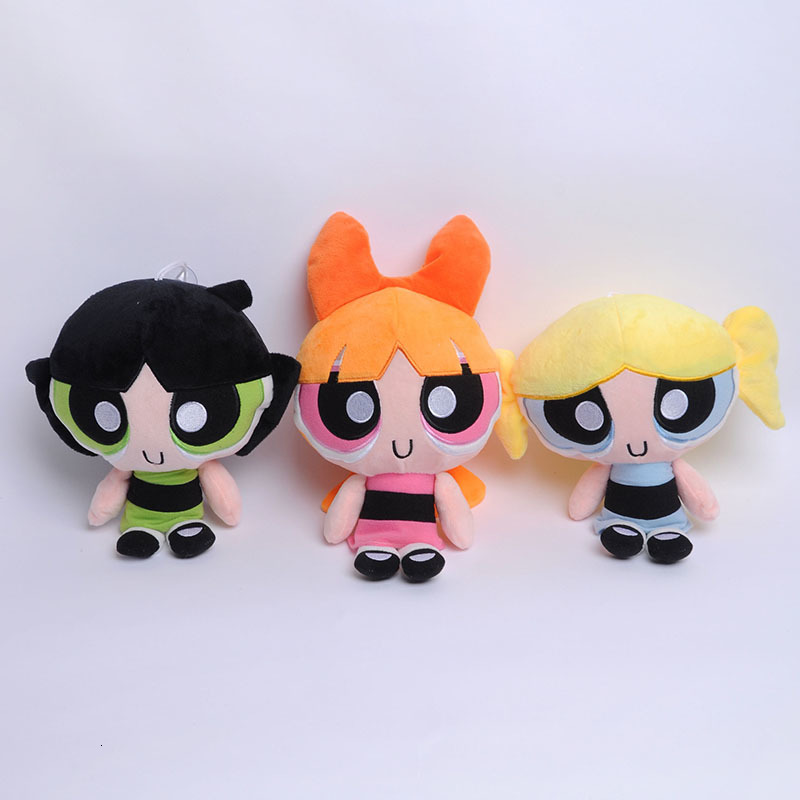 Plush Dolls 3pcs lot 20cm Cartoon anime Powerpuff Girls Plush Toys Cute Blossom Buttercup Bubbles stuffed Plush dolls Gifts For Children