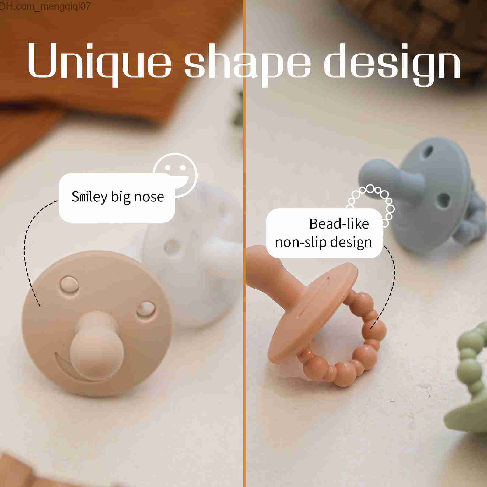 Pacifier Holders Clips# Baby silicone pacifier soft tooth toy used for newborn chewing products soft cushion dummies food grade silicone care accessor
