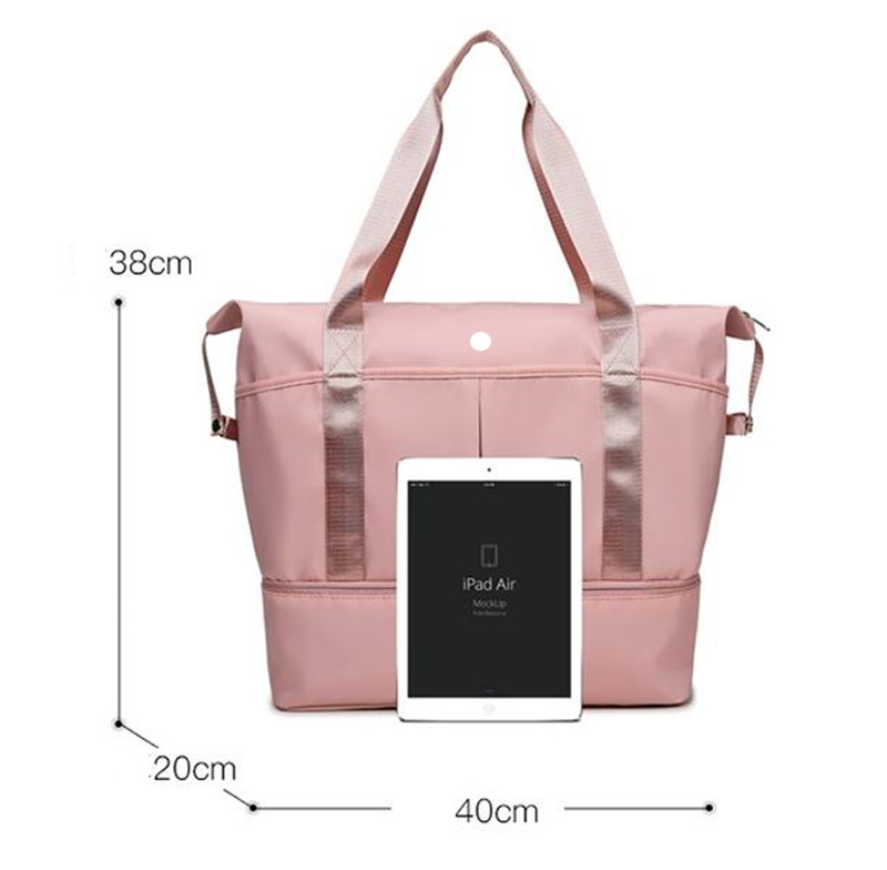Women Gym Bag Casual Large Shoulder Bag Roomy Nylon Duffel Bag hopping Bags Waterproof Large Capacity LLM8125