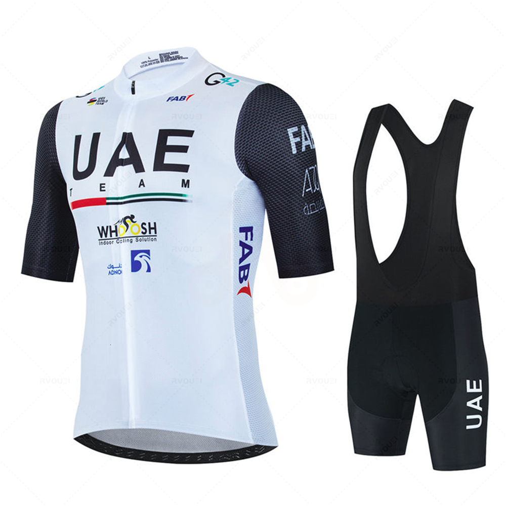 Cycling Jersey Sets Uae Set MTB Uniform Bike Clothing Summer Breathable Bicycle Shirt Ropa Ciclismo Bib Pants Maillot 230803