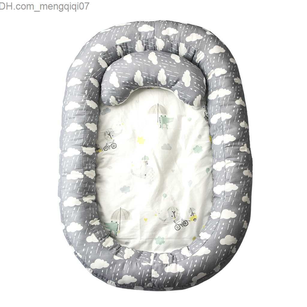 Bassinets Cradles New portable baby crib travel lounge suitable for boys and girls baby cotton pillow pad newborn crib Z230804
