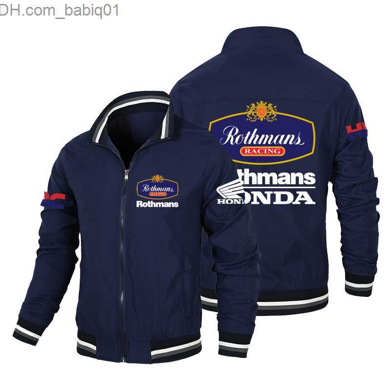 Men's Jackets 2023 Rothmans Racing Windproof Jacket Men Women Oversized 2D Printing MOTO SOORT Rainy Japanese Motorcycle Brand T230804
