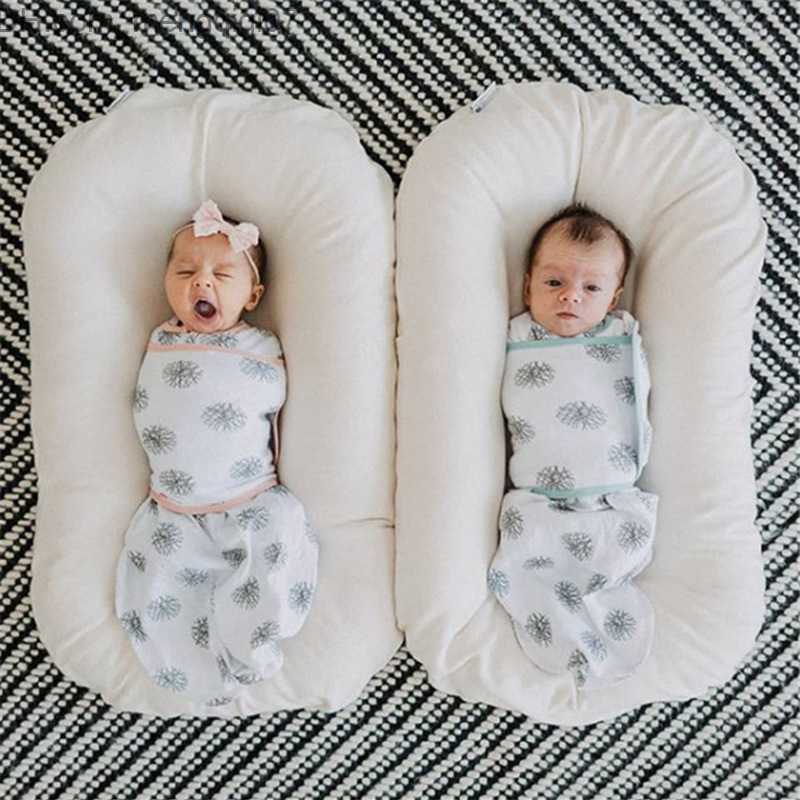 Bassinets Cradles Baby crib newborn crib bumper portable children's cradle boys and girls' travel bed baby bass pillow Z230804