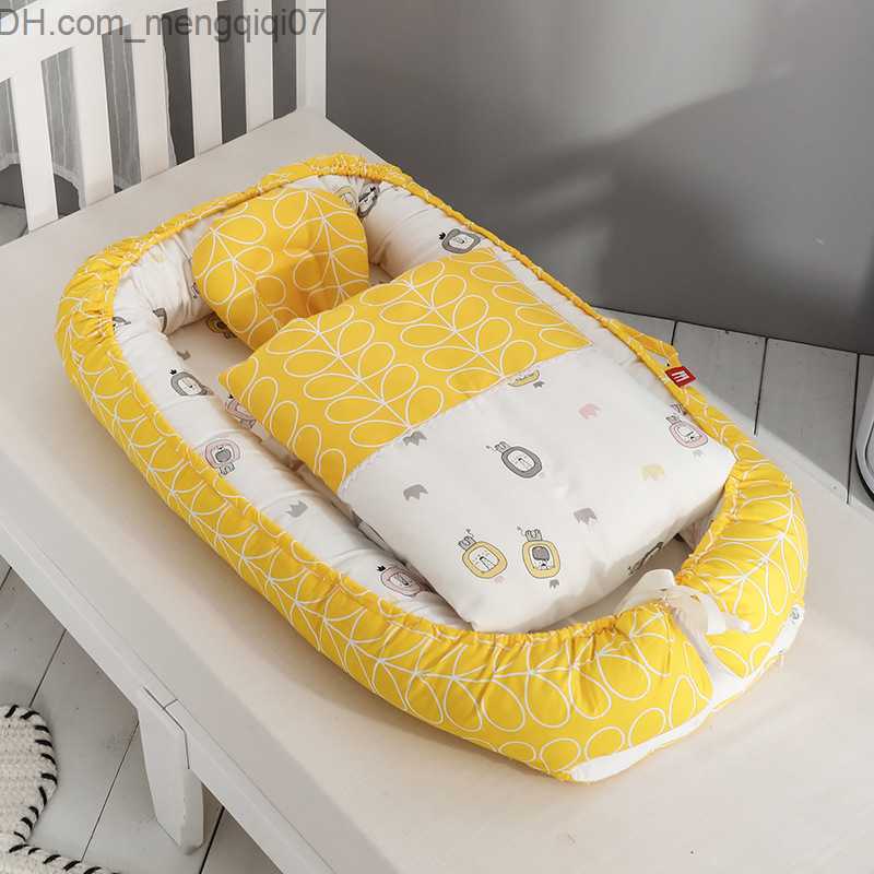 Bassinets Cradles Sleeping Nest Girl Bassnet Bed Fence Baby Cradle Bed Fence Baby Bed with Pillow Winter Baby Bed Z230804