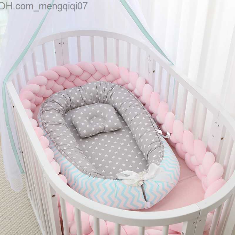 Bassinets Cradles Baby Cradle Lounge with Pillows Baby Nest Bed Used for Travel Cotton Basket Bass Mats Z230804
