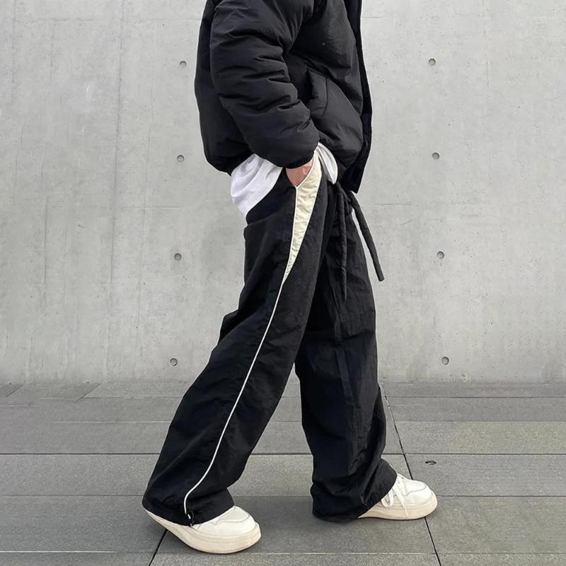 Men's Pants Baggy For Men Parachute Vintage Oversize Joggers Harajuku Streetwear Sweatpants Black Wide Leg Trousers Male