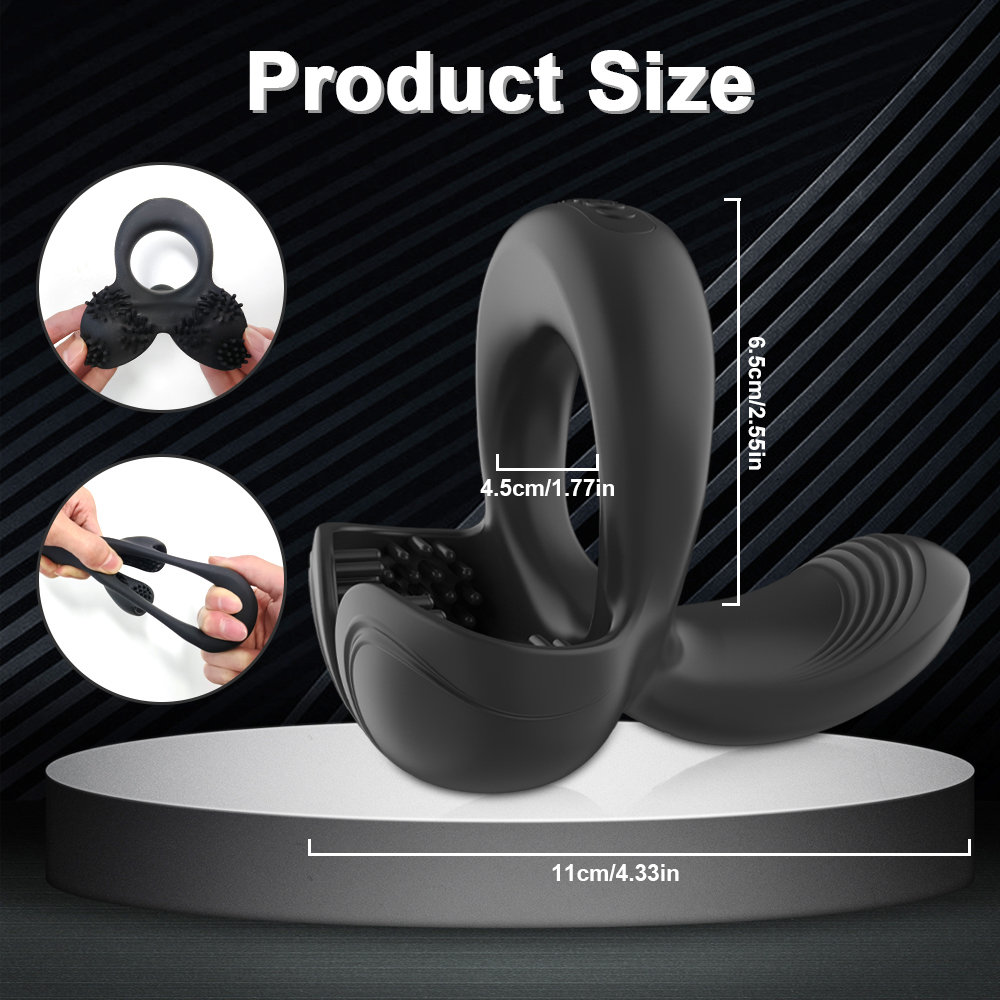 Cockrings Powerful Vibrating Cock Ring for Men Ejaculation Delay Penis Ring Clitoris Testis Stimulation Vibrator Sex Toy for Couples 230803 - view 5