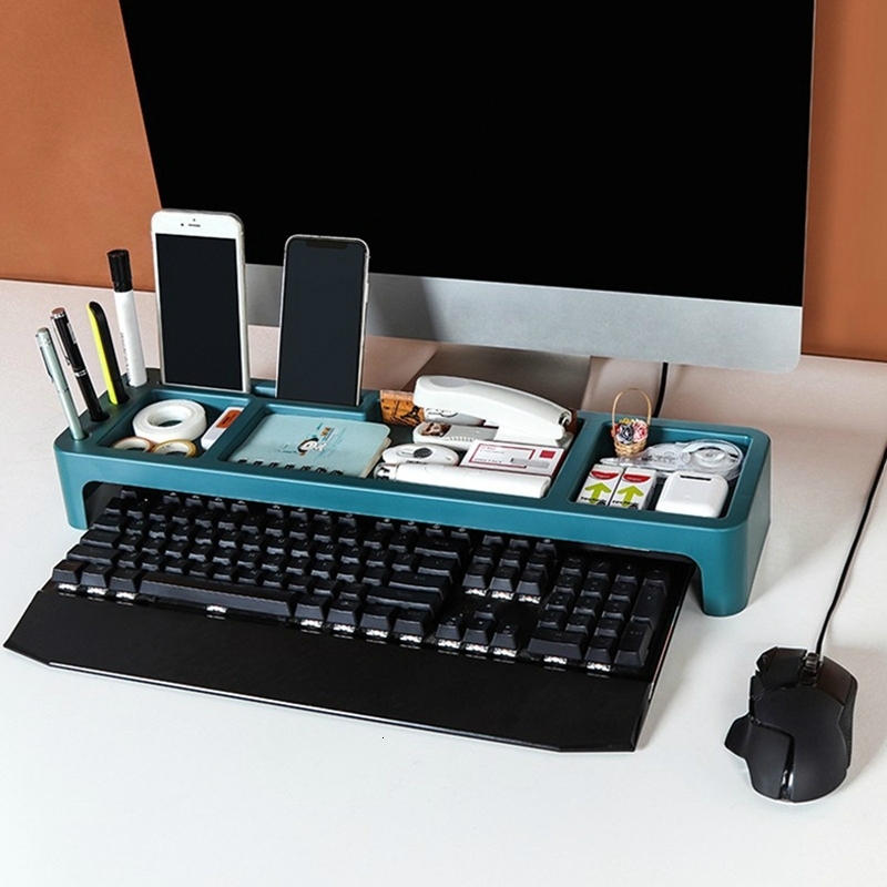 Pencil Cases Desk Organizer Table Desktop Storage Multifunction Phone Holder Keyboard Drawer Office Home Stationery Accessories 230804