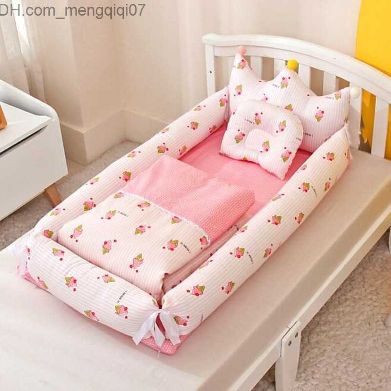 Bassinets Cradles Latest Sleeper Rest Nest Bed Baby Cradle with Blanket Newborn Nursery Baby Bed Z230804