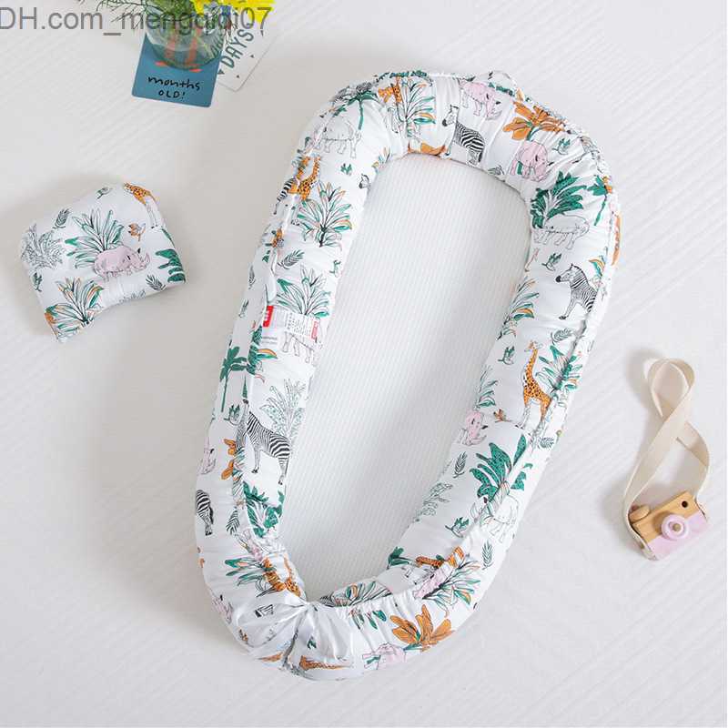 Bassinets Cradles Baby bed bass bumper 50x85cm nest with pillow travel baby cotton cradle suitable for portable baby cribs for newborns Z230804