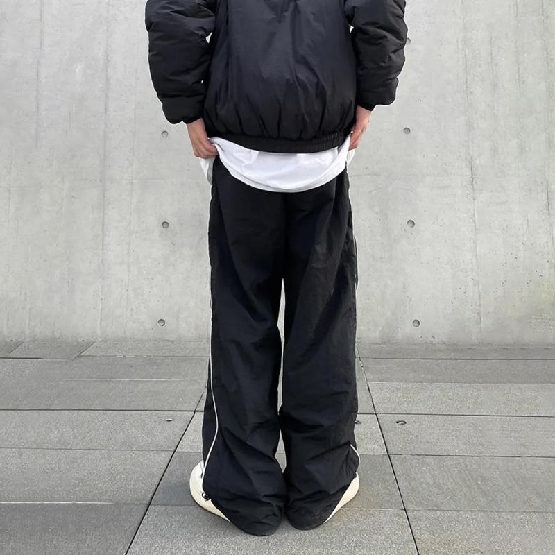 Men's Pants Baggy For Men Parachute Vintage Oversize Joggers Harajuku Streetwear Sweatpants Black Wide Leg Trousers Male