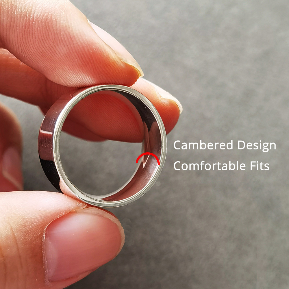 Wedding Rings Real 925 Sterling Silver for Men Women Couple of Lovers Simple Plain Comfortable Fits Band 230804