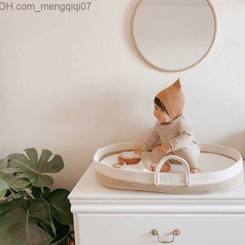 Bassinets Cradles Nordic Creative Baby Sleep Basket Portable Cotton Newborn Outdoor Sleep Bed Baby Cradle Z230804