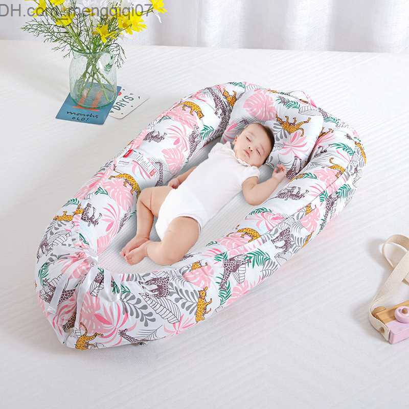 Bassinets Cradles Baby bed bass bumper 50x85cm nest with pillow travel baby cotton cradle suitable for portable baby cribs for newborns Z230804