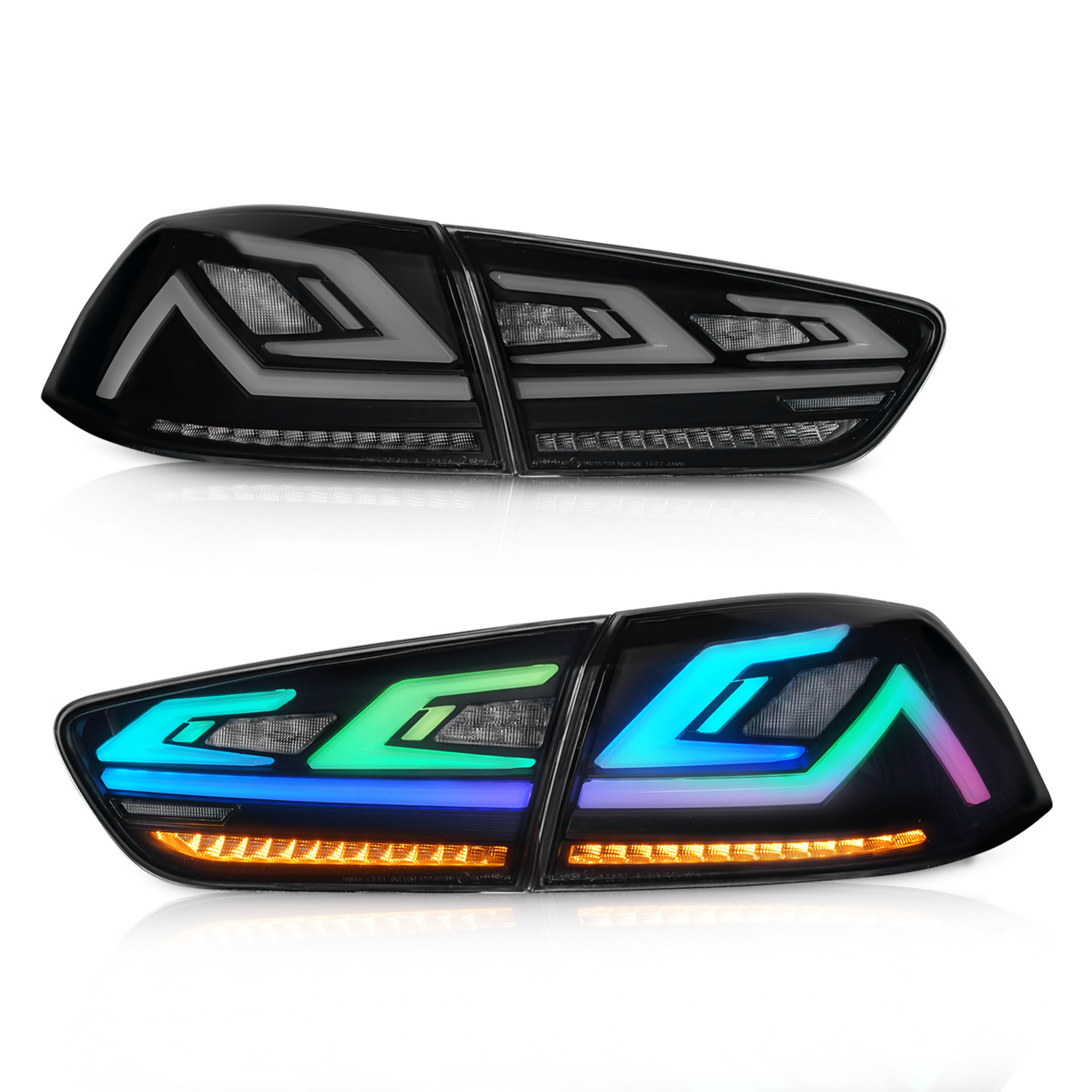 Car Parts LED Taillight For Mitsubishi Lancer EX EVO 20 08-20 18 RGB Sequential Turn Signal Lights Brake Taillights