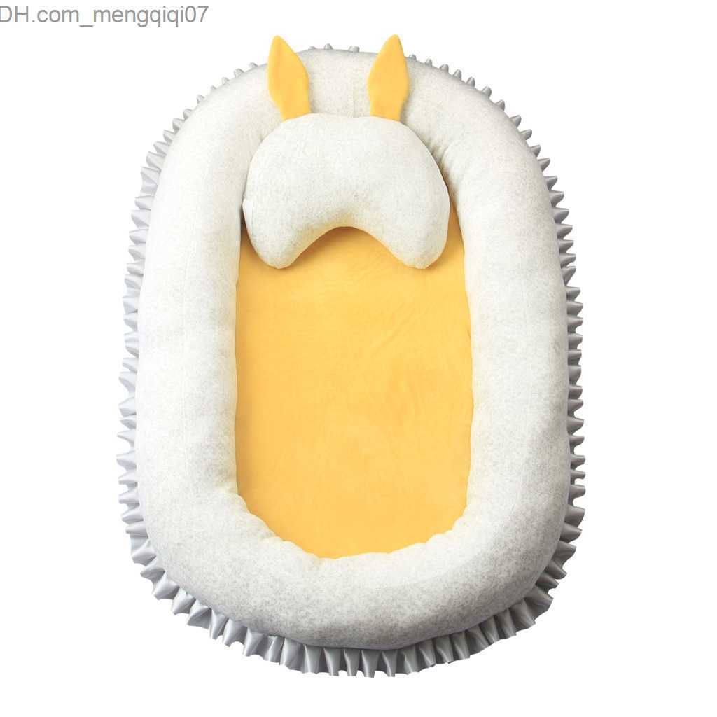 Bassinets Cradles New portable baby crib travel lounge suitable for boys and girls baby cotton pillow pad newborn crib Z230804