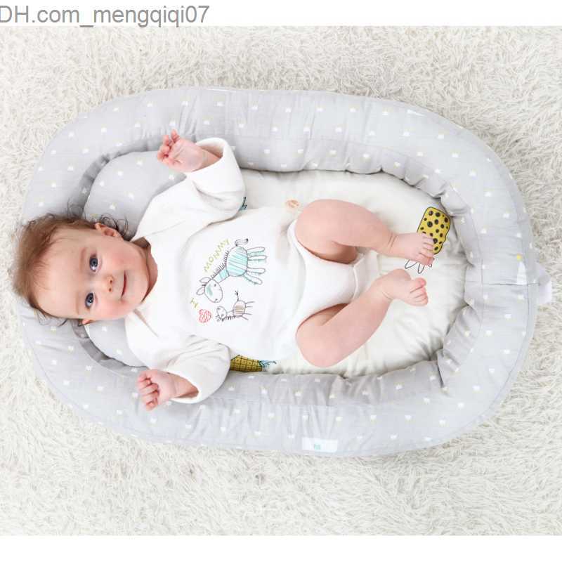 Bassinets Cradles Newborn crib portable crib hammock nest with pillow travel crib cotton Cradles Bassnet bumper Z230804