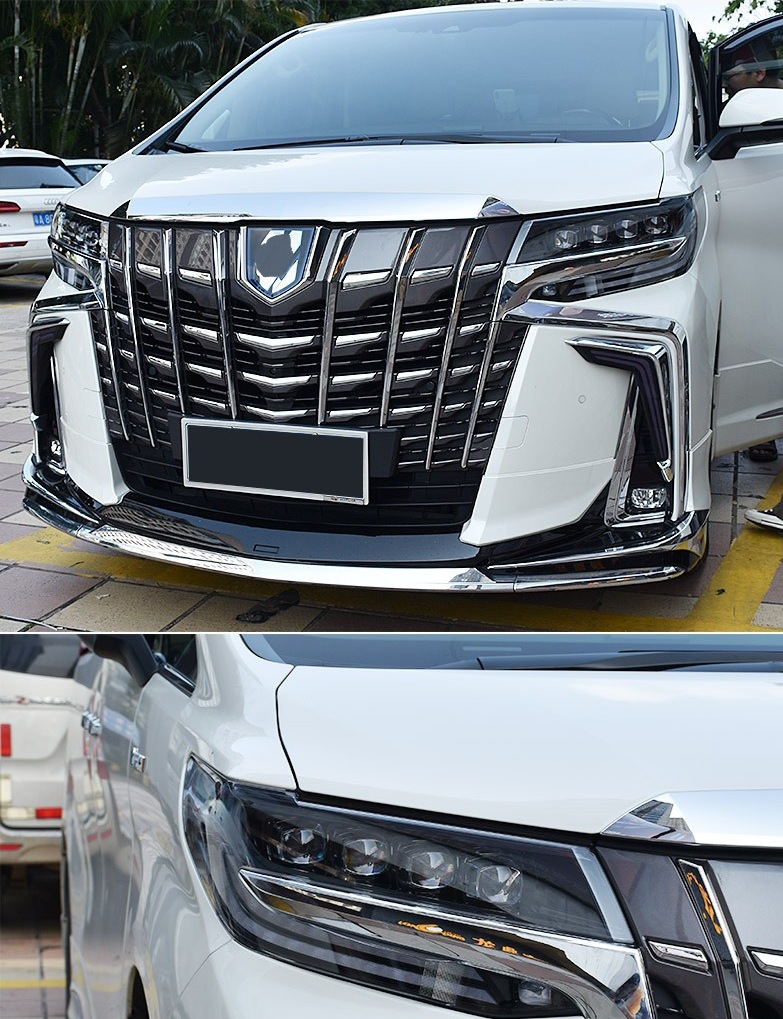 Car Headlights For Alphard 30 Series 20 15-20 21 Upgrade 4-eye Style DRL Front Lamp Signal Running Headlight