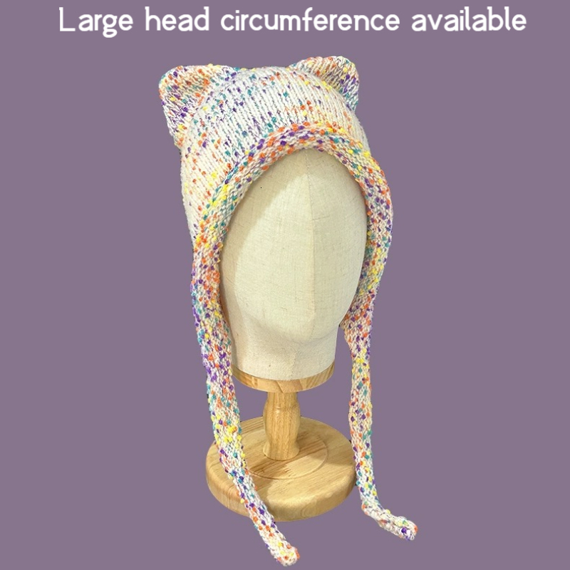 Wide Brim Hats Bucket Korean Hand Crocheted Knitting Wool Hat for Women Autumn and Winter Warmth Fashion Retro Ear Protection Warm 230804