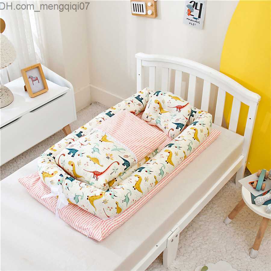 Bassinets Cradles Portable crib travel bed newborn baby cradle baby bass bed nest with pillow and quilt 3 pieces/set 90 * 50cm Z230804