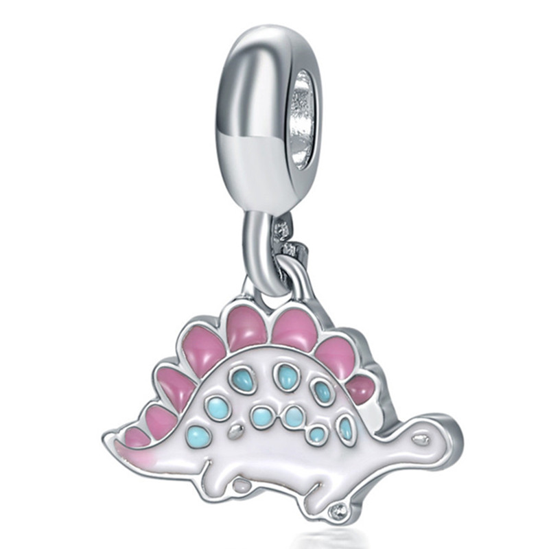 925 Silver Fit Charm 2023 New Cute Animals Panda Cat Dog Dinosaur Fashion Charms Set Pendant DIY Fine Beads Jewelry, A Special Gift for Women